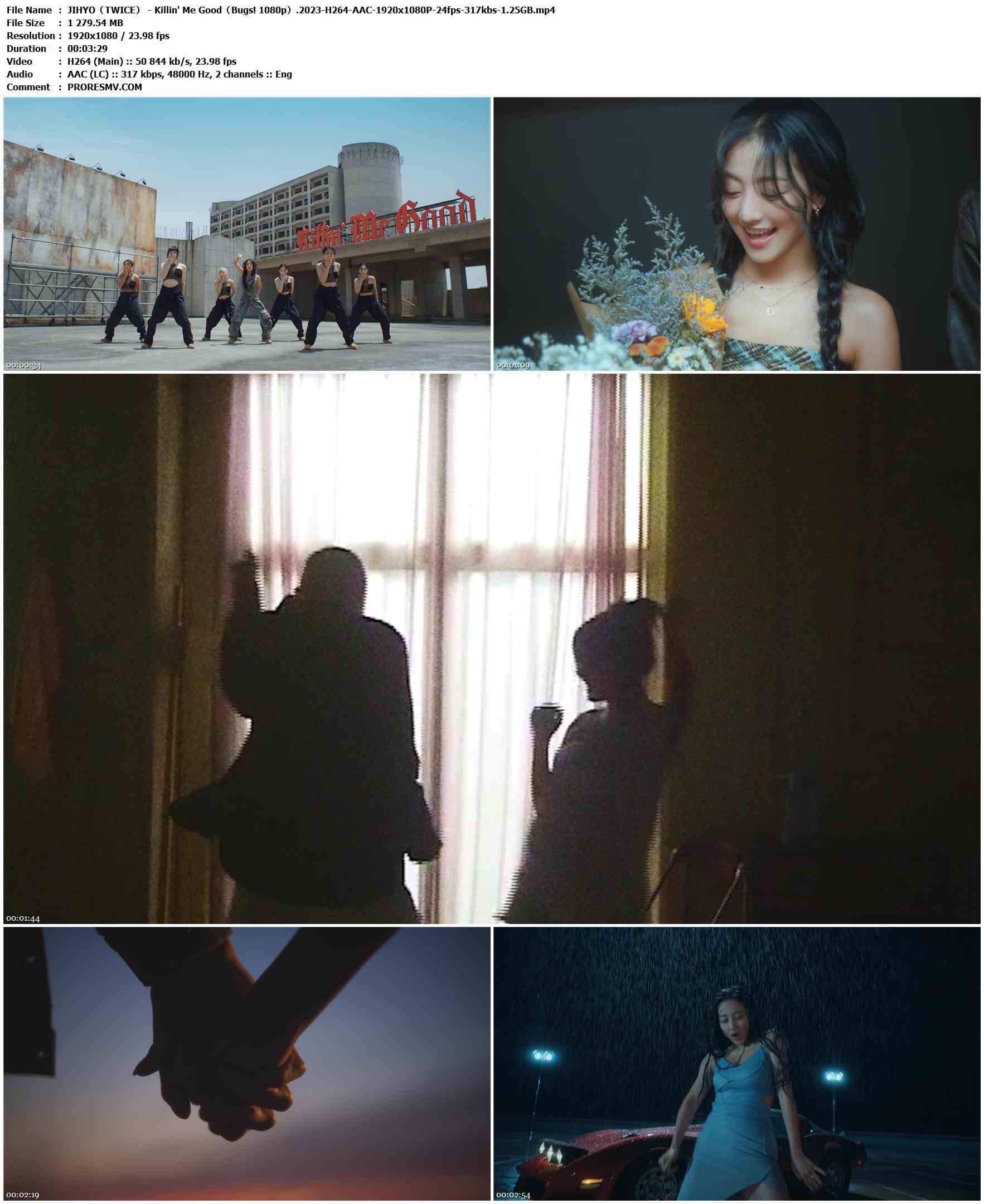 JIHYO（TWICE） - Killin' Me Good（Bugs! 1080p）.2023-H264-AAC-1920x1080P-24fps-317kbs-1.25GB官方MV_高清MV